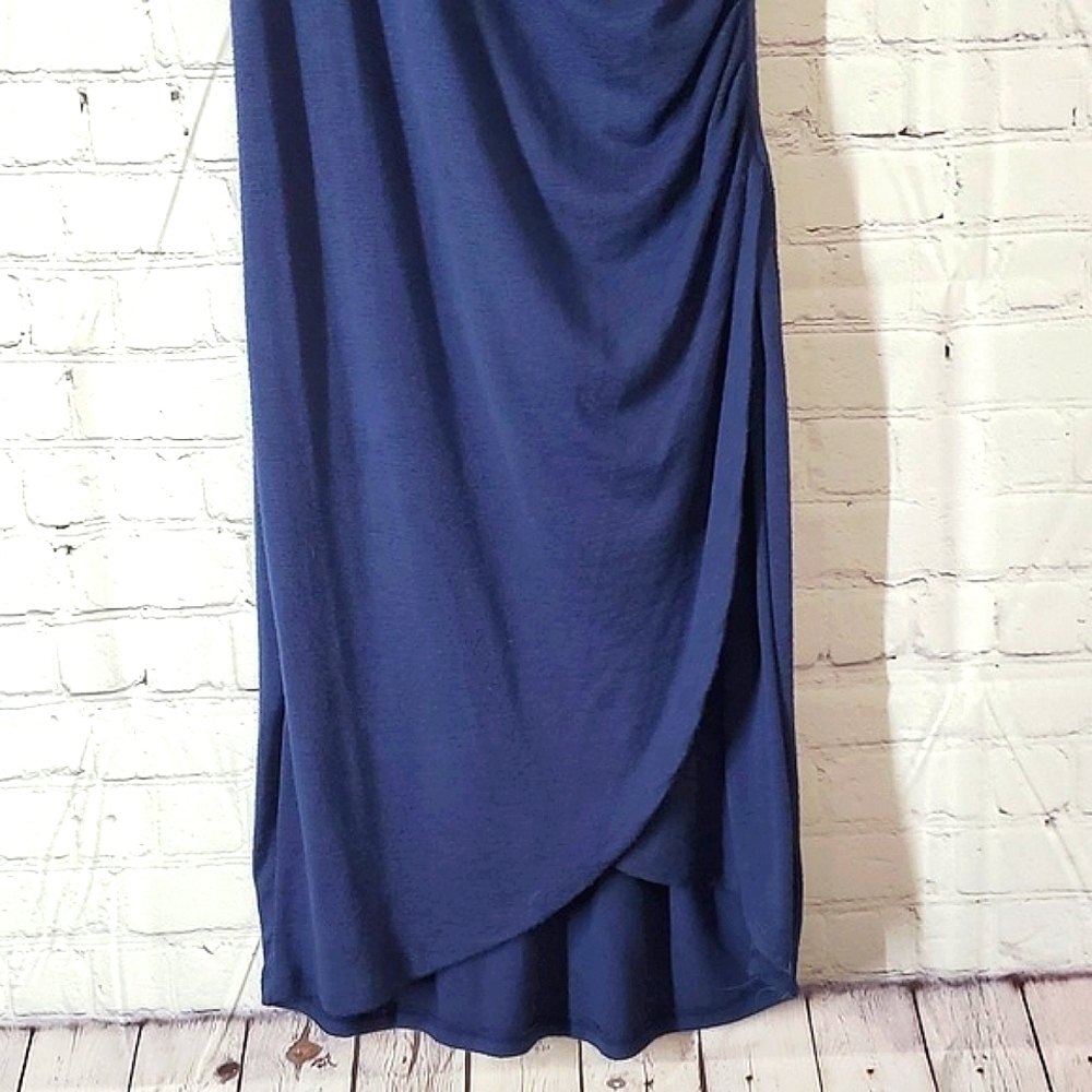Leith Plunge V-neck Sleeveless Royal Blue Stretchy Bodycon Maxi Dress Size Med - Picture 7 of 16